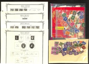 Great Britain Stamp Collection on 60 Scott Specialty Pages, 1840-1972 (BG)