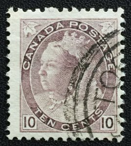 CANADA 1898-1902 QV Numeral issue 10c Fine Used SG#163 C3696