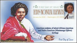 22-021, 2022, Edmonia Lewis, First Day Cover, Digital Color Postmark,