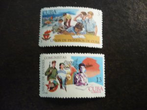 Stamps - Cuba - Scott# 1389-1390 - Mint Hinged Set of 2 Stamps