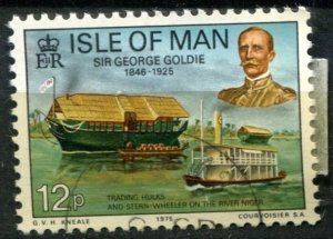 Isle of Man Sc#73 Used, 12p multi, 50th year of death from Sir George Goldie ...