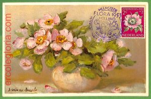 32478 - Netherlands - MAXIMUM CARD - 1953 - Flowers-