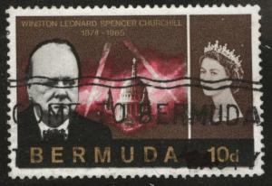 BERMUDA Scott 203 Used Churchill stamp from 1966 set