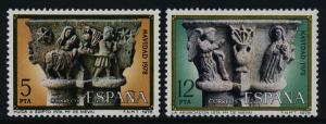 Spain 2118-9 MNH Christmas, Art, Sculpture