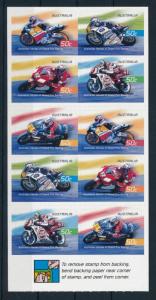 [74608] Australia 2004 Sport Motorracing Motorcycle Self Adh. Booklet MNH