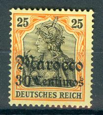 Morocco German Offices Abroad Scott # 37, mint hr