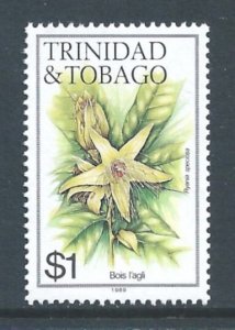 Trinidad & Tobago #402j NH $1 Flower Defin. 1989