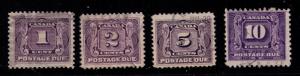 Canada # J1-5  Used  4 diff  with light cancel Cat $ 27.90