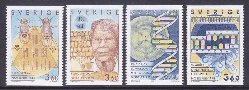 Sweden 4772-75 MNH 1989 Genetics Full Set of 4 Very Fine