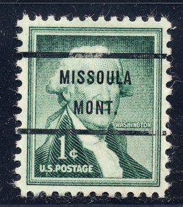 Missoula MT, 1031-71 Bureau Precancel, 1¢ Washington