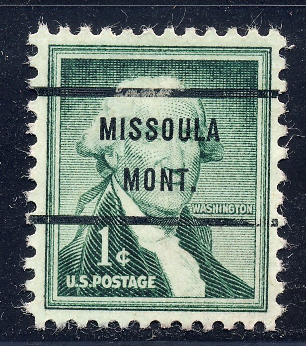 Missoula MT, 1031-71 Bureau Precancel, 1¢ Washington