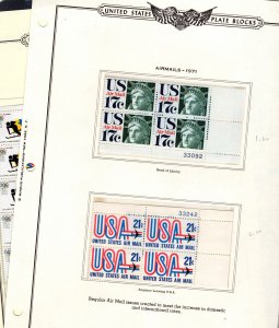 US  Misc. Air Mail & Certified Mail Plate Blocks MNH