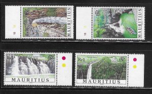 Mauritius 1998 Waterfalls Scenery Sc 869-872 MNH A3028