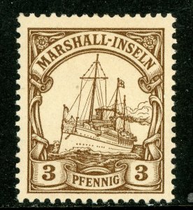 Marshall Islands 1901 Germany 3 pfg Brown Sc #13 Mint E610