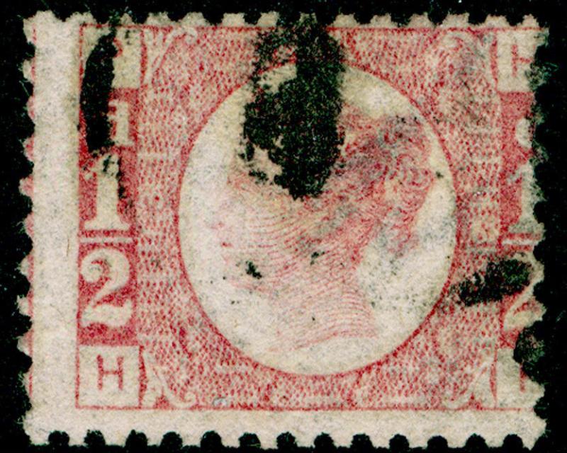 SG49, ½d rose PLATE 13, USED. Cat £22. 