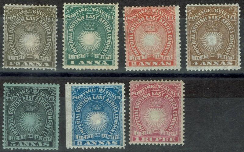 BRITISH EAST AFRICA 1890 LIGHT & LIBERTY RANGE TO 1R 