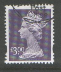 GB £3 Machin SGY1802 Scott #MH282 fine used