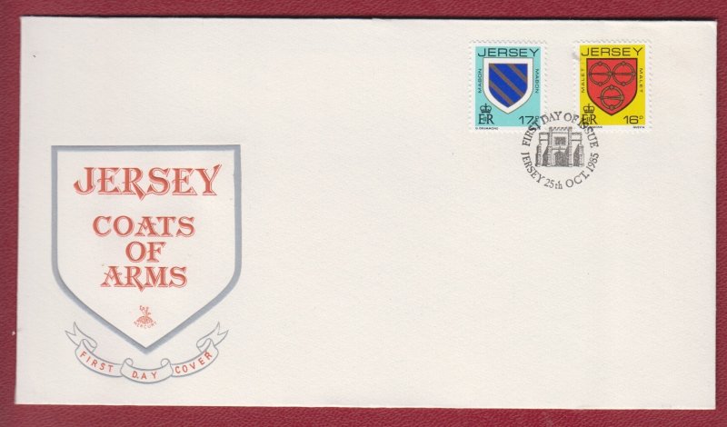 Jersey 1985,  New Values  set of 2,  on  FDC