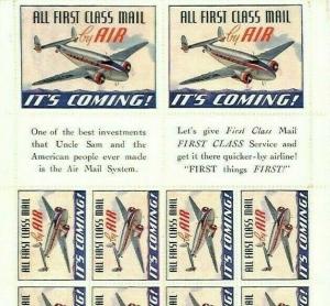WORLDWIDE AIRMAIL USA *Lockheed Aircraft Corporation* Vignette Stamps 1941 Ap556
