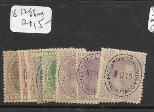 PHILIPPINES SPANISH DOMINION (P2004B)   TELEGRAPH STAMPS   8   DIFF MOG