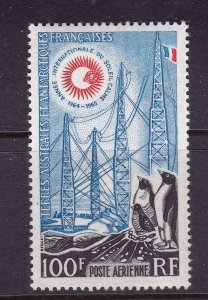 FS&AT Scott C6, 1963 Radio Towers 100F Air Mail, VF MNH Scott $110