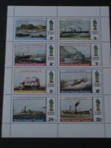 BERNERA ISLANDS-SCOTLAND-CLASSIC STEAM SHIPS- MNH SHEET VF-EST.VALUE $12