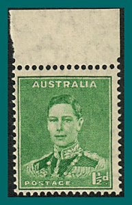 Australia 1941 King George VI, 1.5d green, MNH  # 181B,SG183