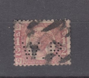 J44102 JL Stamps 1870 great britain used  WR perfin #58,