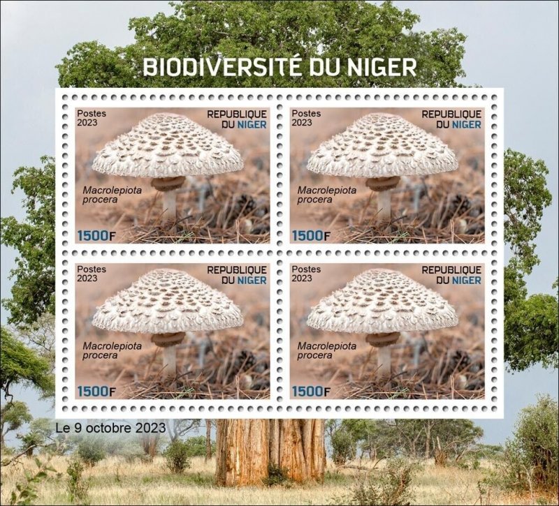 NIGER 2023 MONKEY BAOBAB HIPPOPOTAMUS GIRAFFE OWL TURTLE FROG MUSHROOM HYENA MNH-