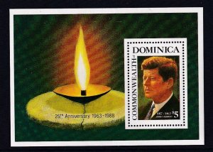 Dominica 1130 John F Kennedy Souvenir Sheet MNH VF