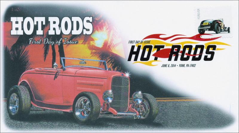 SC 4908, 2014 Hot Rods, Digital Color Postmark Postmark,  Item 14-085