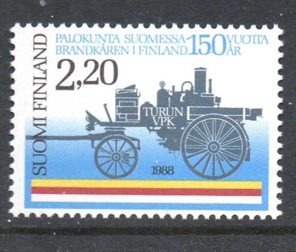 Finland Sc 774 1988 Turku Fire Brigade stamp mint NH