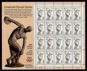 MALACK 3087, 32c Olympics Games,  Sheet, STOCK PHOTO stock3087