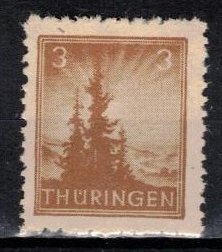 Germany - Russian Zone - Thuringia - Scott 16N1 MNH