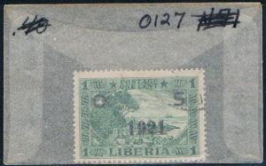 Liberia O127 Used Cape Mesurado 1921 (L0678)