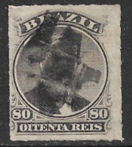 BRAZIL 1876-77 80r Emperor Dom Pedro Issue Sc 64 VFU
