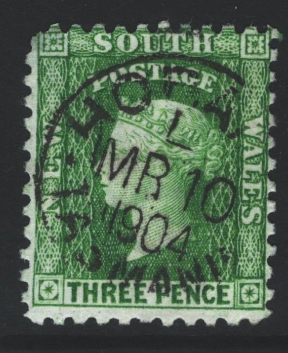 New South Wales Sc#63f Used Perf 11x11 Late Usage 1904 in Hobart Tasmania