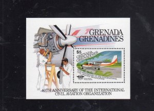 GRENADA GRENADINES #656 1985 INTERNATIONAL CIVIL AVIATION MINT VF NH O.G S/S