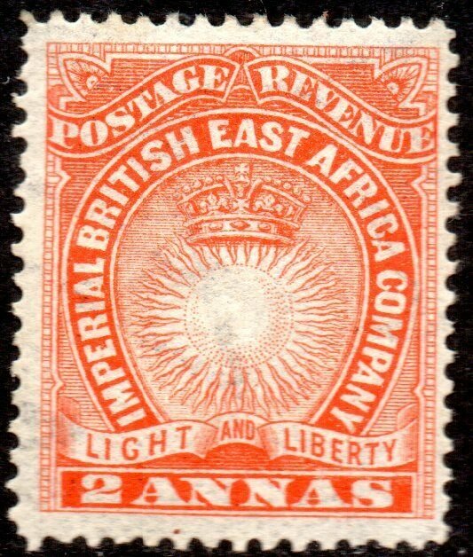 1890 British East Africa Company Sg 6 2a vermilion Mounted Mint