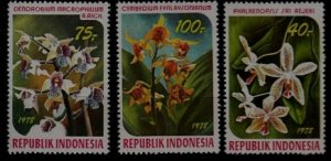 Indonesia 1036-38 MNH Flowers/Orchids SCV7.50