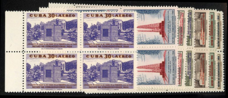 Cuba #637-640, C206-208 Cat$29.60, 1960 Statues, complete set with Airpost, b...