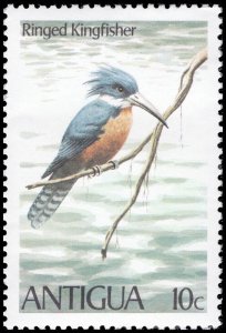 Antigua 1980 Sc 587-590 Bird Kingfisher Pigeon Carib Stilt CV $6.40