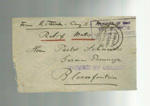 1916 Cover From Fort Napier Natal South Africa Prisoner of War Camp  POW