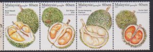 2021 Malaysia Dorian Fruits S4   (Scott NA) MNH