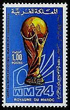 HERRICKSTAMP MOROCCO Sc.# 323A German Winner Ovpt Soccer FIFA