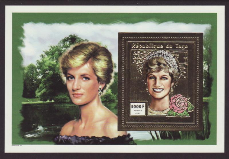 Togo Princess Diana Gold Foil Souvenir Sheet MNH VF