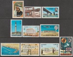 EDSROOM-22040 Dubai 134-143 MNH 1970-71 Complete Scenes CV$28.50