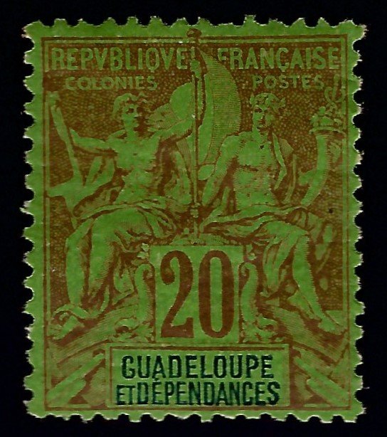 Guadeloupe Sc #36 Mint VF SCV$8.75...French colonies are in demand!