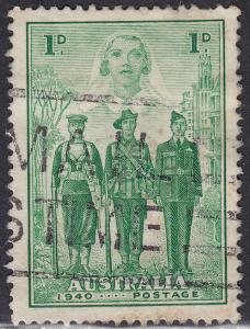 Australia 184 USED 1940 Nurse, Sailor, Soldier & Aviator 1p