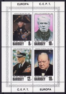 Bardsey 1980 Churchill/Europa CEPT 1980  Sheetlet (4) Perforated MNH